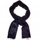 Thai Silk Scarf Very Dark Blue Color Medium Size