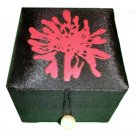 Thai Silk Jewelry Box Black Colour Small Size
