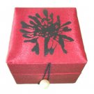 Thai Silk Jewelry Box Red Colour Small Size