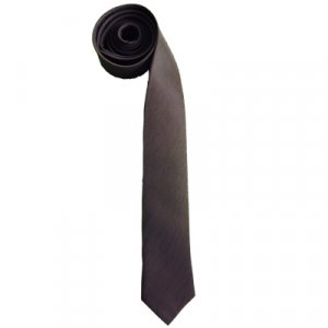 Thai Silk Skinny Necktie Black Color
