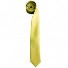 Thai Silk Skinny Necktie Gold Color