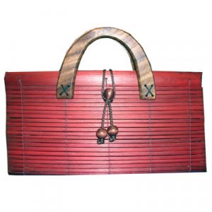 Ladies Oriental Style Purse Bag Dark Red Color