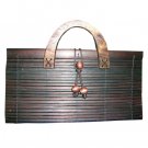 Ladies Oriental Style Purse Bag Dark Brown Color