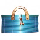 Ladies Oriental Style Purse Bag Blue Color