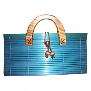 Ladies Oriental Style Purse Bag Blue Color