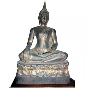 Buddha Sitting Teak Wood Statue