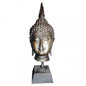 Buddha Head Bronze Ornament Stand and Base