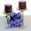 2-piece glass pillar candleholder