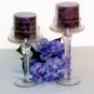 2-piece glass pillar candleholder