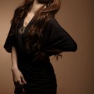 Black Twisted V Slim Dress