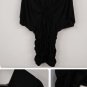 Black Twisted V Slim Dress