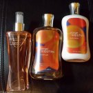 Bath and Body Works SET *** ORANGE SAPPHIRE Lotion Wash Splash Mist 3 piece LOT
