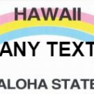 Personalized License Plate, for Kids Electric Ride On Cars, Kids Bikes, Rooms, Lockers, Etc., Hawaii