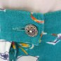 1980s Turquoise Floral Skirt