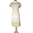 1950s Yellow Lace Dress