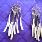 Dream Catcher sterling & dentellium (shell) hand made earrings