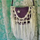 STARFISH LEATHER FRINGED HAND MADE BAG/PURSE/FANNY PACK