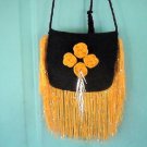 CHINESE KNOT LEATHER FRINGED BAG/PURSE/FANNY