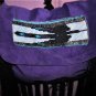'RAVEN' LOOM BEADED HAND MADE PURPLE LEATHER BAG