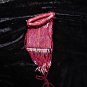 RED GLASS BEADED AMULET/CRYSTALS/CHARM BAG/NECKLACE