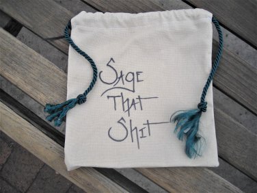 SAGE/AMULET/CRYSTAL/GOODY BAG/COTTON/DRAWSTRING