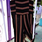 BLACK & CARMEL STRIPED JUMPSUIT
