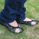 Manual women`s embroidery shoes