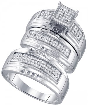.41ct diamond 3-ring wedding band set