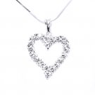 925 Sterling Silver Heart CZ Pendant