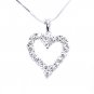 925 Sterling Silver Heart CZ Pendant