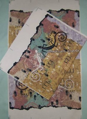 GIFT BAG SEWING PROJECT LIZARDS GECKOS 10 FABRIC PANELS