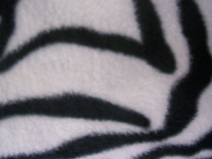 HandTied Fleece Zebra Pillow