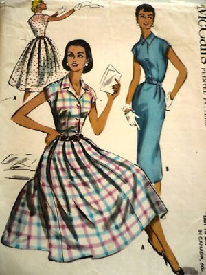 1957 Vintage McCall's Girls' Name Dress Pattern Size 8 | Vintage