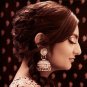 Silver Jhumki Big Light Weight Indian Jhumka Earrings Bollywood Fashion