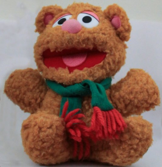 1987 Muppet Babies Fozzie Wearing Scarf Stuffed Toy