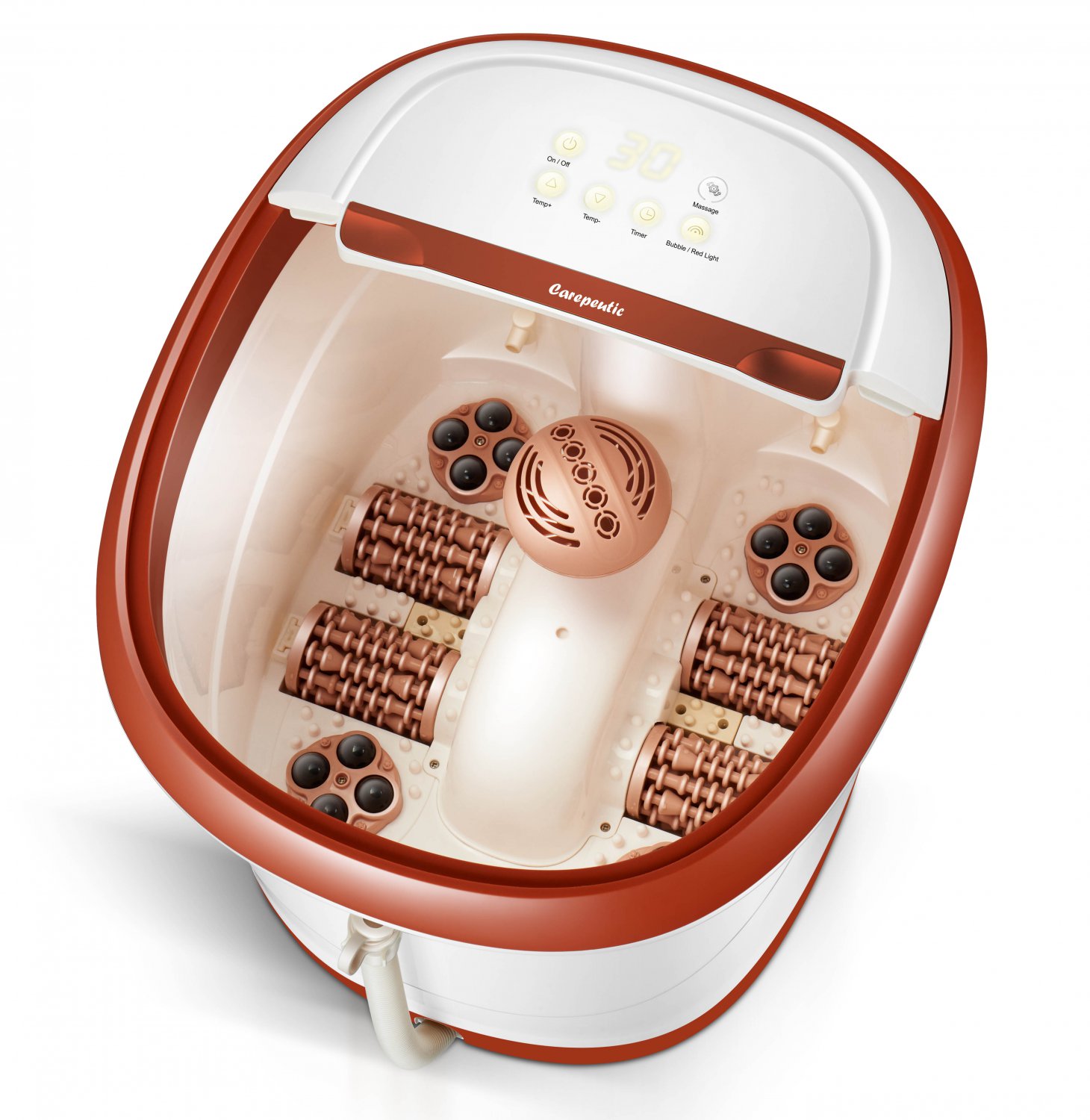 Carepeutic Touch Screen Water Jet Foot And Leg Spa Bath Massager Kh305b Brown