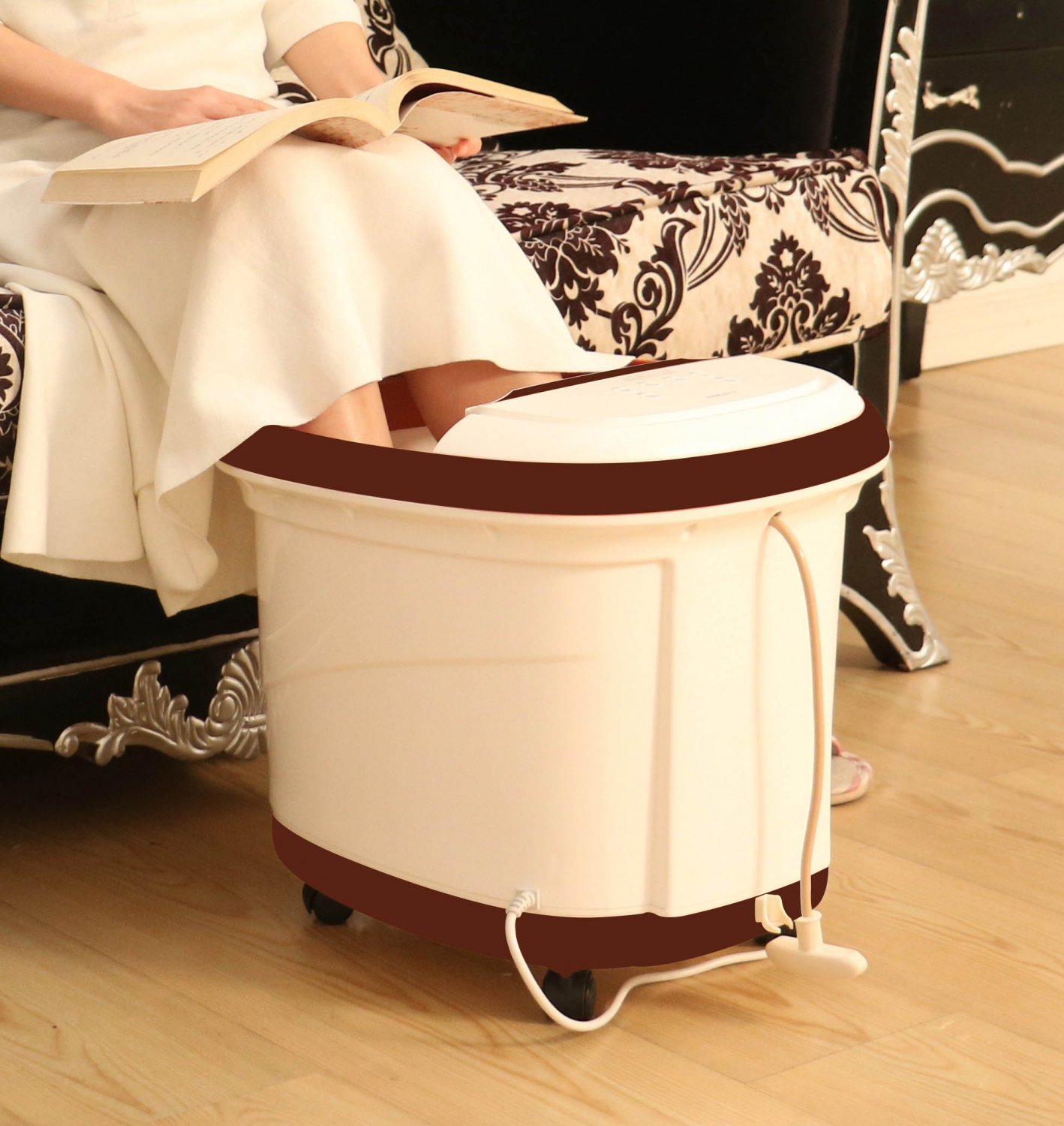 Carepeutic Touch Screen Water Jet Foot and Leg Spa Bath Massager KH305B (Brown)