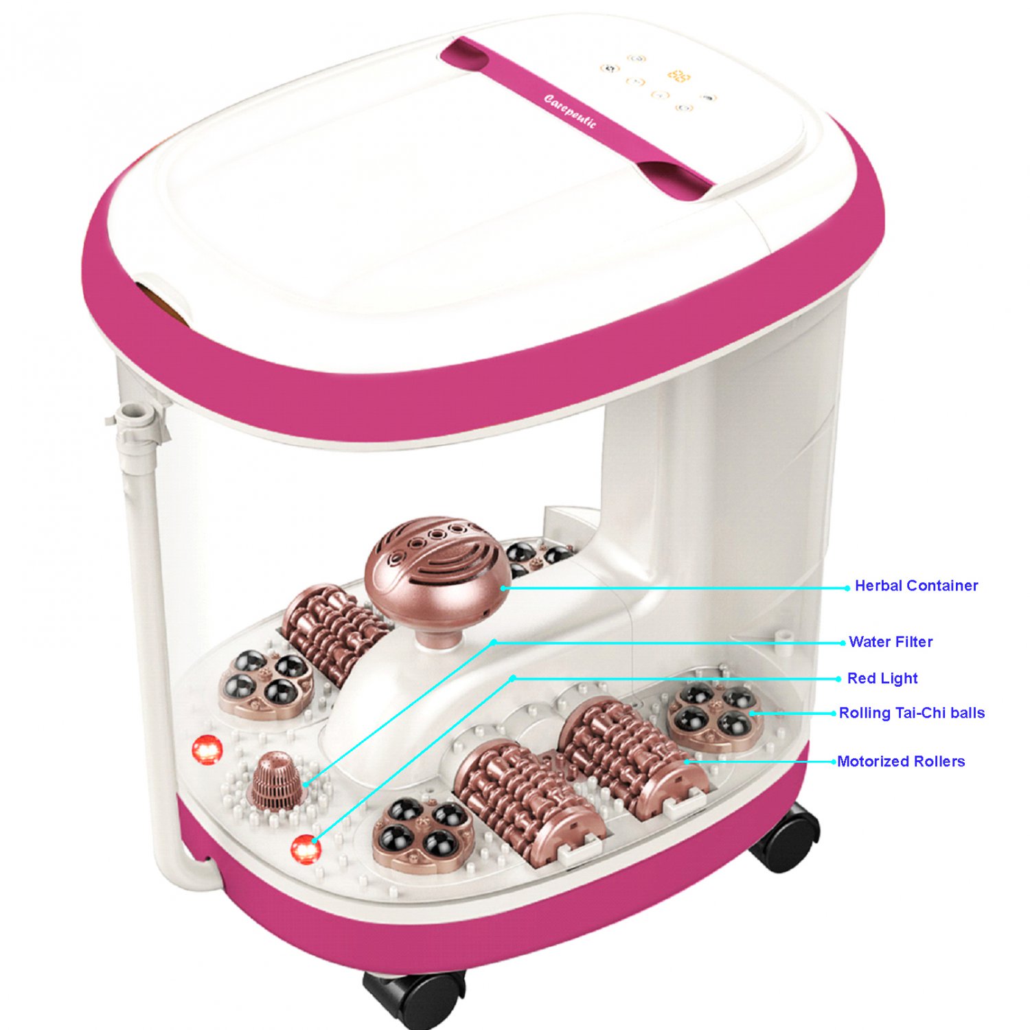 Carepeutic Touch Screen Water Jet Foot and Leg Spa Bath Massager KH307P