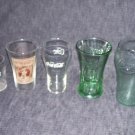COCA COLA Lot Mixed Styles 5 Glasses