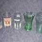 COCA COLA Lot Mixed Styles 5 Glasses