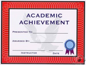Academic Achievement Certificate - #11385118