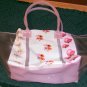 ROSE PLASTIC TOTE, PRETTY, MANY USES, NO POCKETS