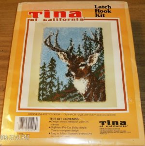MAJESTIC DEER LATCH RUG KIT FROM TINA OF CALIFORNIA NEW