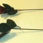 2 Pretty Metal Flowers - Red -Look Pretty In a Vase
