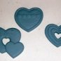 Melamine 3 Heart Wall Hanging, Pretty, Antiqued Look