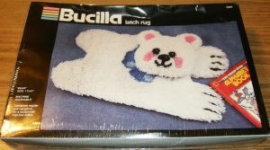 FURRY BEARSKIN RUG FROM BUCILLA - FUN RUG FOR ANY AGE