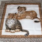 Leopard Baby Pillow Panel Front - Cute Little Kitties