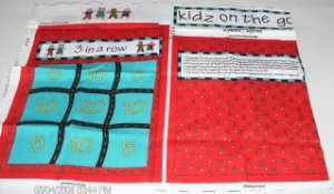 Tic Tac Toe Game Fabric Panel Game Board #2
