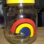 PRETTY RAINBOW JAR - GREAT FOR STORAGE, OR DECORATION
