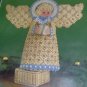 STRAW ANGELICA ANGEL MUSICAL REVOLVING CENTERPIECE XMAS